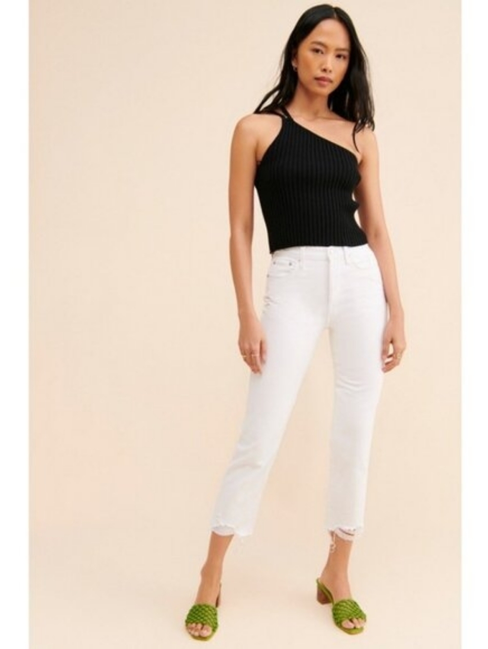 PISTOLA Charlie High Rise Straight Raw Hem Break The Ice